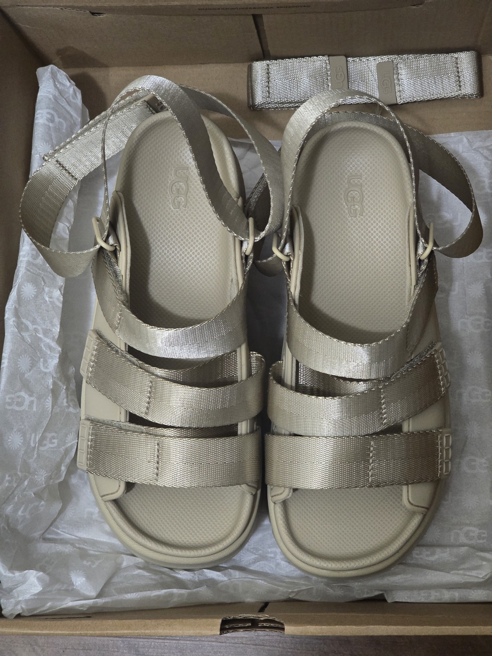 UGG Goldenrise Platform Sandals - Mustard Seed - Picture 8 of 8